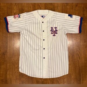 New York Mets Starter Baseball Jersey VTG 80/90s MLB Pinstripe Men’s Size XL